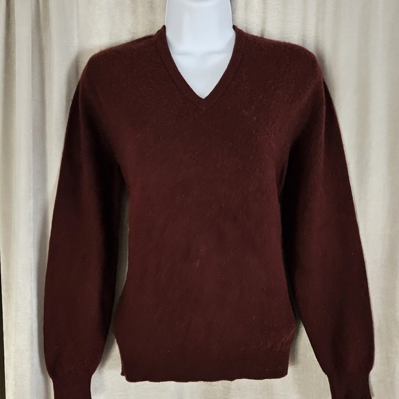 Vintage Jaeger rust red sik cashmere sweater Womens Medium 36 - Picture 3 of 9